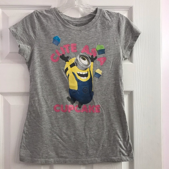 Despicable Me Girls Cute Cupcake Minion Shirt Large Nickelodeon - Picture 1 of 13